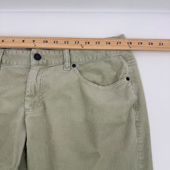 Talbots Pants Women 14W NEW Green Corduroy Signature Ankle Hippie Boho 90s - Picture 9 of 13